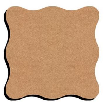 Gomille MDF onderzetter gegolfd 10 x 10 cm