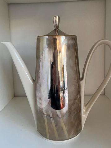 BMF Bavaria koffiepot porselein met thermokap verzilverd beschikbaar voor biedingen