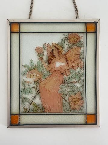 Flower Fairy Raamhanger, wanddecoratie, `glas in lood´ beschikbaar voor biedingen