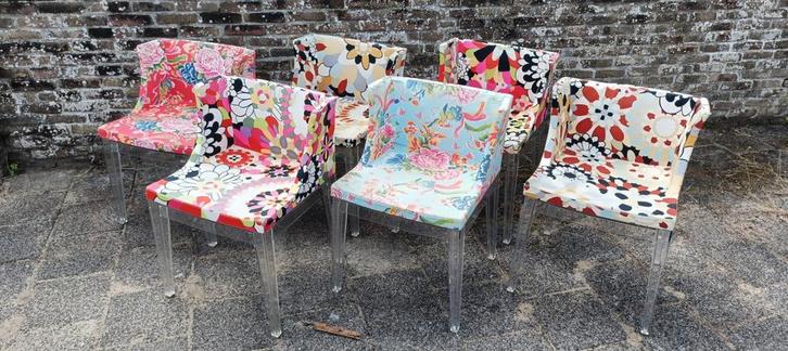 6 Vintage Design Kartell Mademoiselle Philip Starck Gebruikt, Huis en Inrichting, Stoelen, Zo goed als nieuw, Ophalen