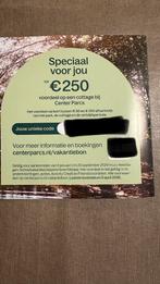 Center Parcs kortingsbon €250, Drie personen of meer, Cadeaubon