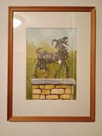 Vastenavend krabbegat geit lijst Bergen op zoom, Ophalen of Verzenden, Schilderij, Minder dan 50 cm