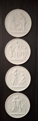 4 biscuit porseleinen plaques 4 seizoenen, Ophalen