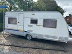 Bürstner Ventana 465TS_Rondzit_Vast bed_Bouwjaar 2006, Caravans en Kamperen, Caravans, Vast bed, Rondzit, Kachel, Bürstner