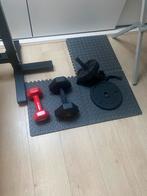 Benchpress set+ accessoires, Sport en Fitness, Ophalen of Verzenden, Zo goed als nieuw, Fitnessbank