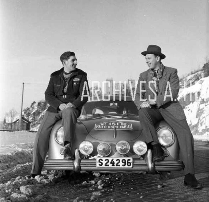 Porsche 356 rally car 1955 Monte Carlo Rallye foto, Verzamelen, Automerken, Motoren en Formule 1, Nieuw, Auto's, Verzenden