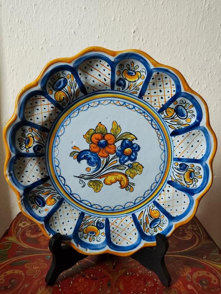 Prachtig gekleurd vintage wandbord, Antiek en Kunst, Antiek | Wandborden en Tegels, Verzenden