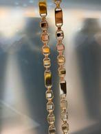 18KT Goud - 84 Gram - Ketting - PLATTE MAGNUM - ROSE EN WIT, Ophalen, Nieuw, Goud