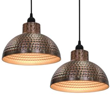 2x Halfronde metalen hanglamp plafondlamp GRATIS VERZENDEN! beschikbaar voor biedingen