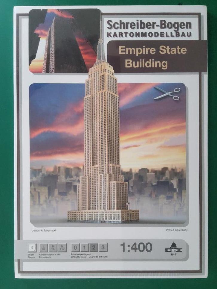 Bouwplaat Empire Statebuilding (Schreiber), Hobby en Vrije tijd, Modelbouw | Figuren en Diorama's, Zo goed als nieuw, Diorama