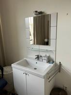 Badkamermeubel incl wastafel  kraan, chiffon, spiegel, Ophalen, Gebruikt, 50 tot 100 cm, Minder dan 100 cm