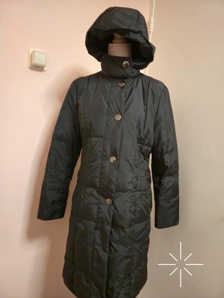 Gerry Weber Edition Lange Gewatteerde Jas, Kleding | Dames, Jassen | Winter, Zo goed als nieuw, Maat 42/44 (L), Zwart, Ophalen of Verzenden