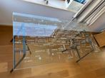 glazen (bureau)tafel, Huis en Inrichting, Bureaus, Ophalen, Zo goed als nieuw, Bureau