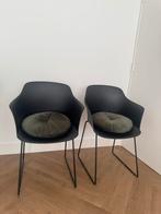 Kuip stoelen zwart incl kussens, Huis en Inrichting, Stoelen, Ophalen, Kunststof, Gebruikt, Twee