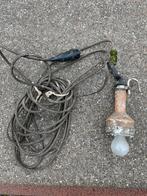 Oldschool LOOPLAMP met houten behuizing, Ophalen, Gebruikt