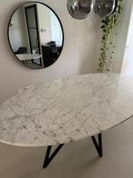 Marmeren Eettafel + 4 Stoelen, Huis en Inrichting, 100 tot 150 cm, Ophalen of Verzenden, Zo goed als nieuw, Vier personen