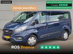 Ford Transit Custom 130PK Personenvervoer 9 Persoons Taxi TV, Lederen bekleding, Blauw, Leder, Bedrijf