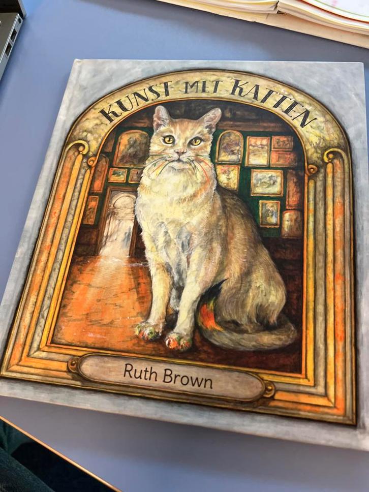 Kunst met Katten - Ruth Brown, Boeken, Prentenboeken en Plaatjesalbums, Zo goed als nieuw, Prentenboek, Ophalen of Verzenden
