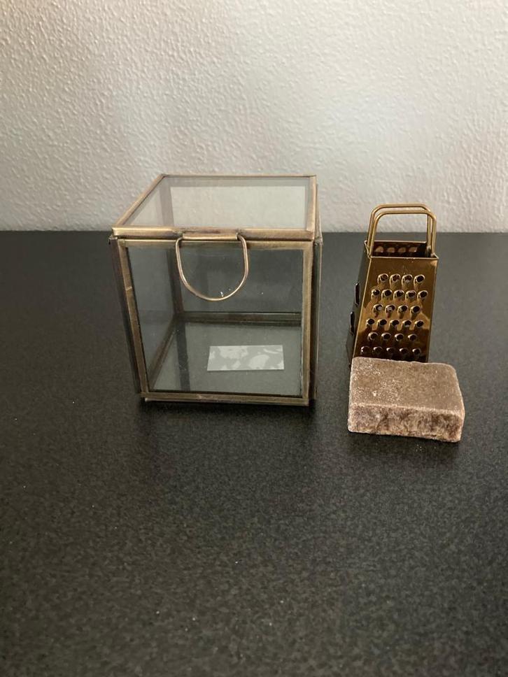 Deco set Amberblokje -mini rasp in box zwart of goud Nieuw, Huis en Inrichting, Woonaccessoires | Overige, Nieuw, Ophalen of Verzenden