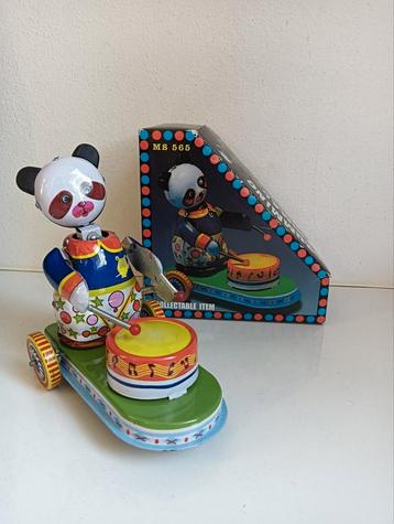 Retro panda blikken speelgoed wind up toy beschikbaar voor biedingen