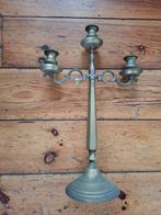 Antieke kandelaar voor drie kaarsen, Antiek en Kunst, Ophalen of Verzenden