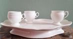 Antieke Franse Plateau de pots de creme, met 3 potjes, Antiek en Kunst, Antiek | Servies los, Ophalen of Verzenden