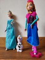 (Barbie) Frozen set Anna Elsa en Olaf, schaatsende Anna, Ophalen of Verzenden, Zo goed als nieuw, Barbie