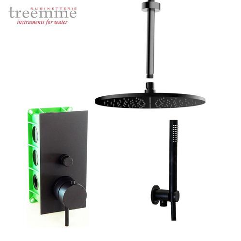 Treemme Studio inbouw douchethermostaat set mat zwart, Doe-het-zelf en Verbouw, Sanitair, Nieuw, Douche, Ophalen of Verzenden