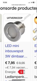 Inbouwspot Badkamer - LED, Dimbaar, Huis en Inrichting, Lampen | Vloerlampen, Ophalen of Verzenden, Nieuw, Metaal, Minder dan 100 cm