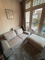 Mooie Ikea 3 zits Kivit bank beige inclusief voetenbankje, Huis en Inrichting, Banken | Bankstellen, Gebruikt, 150 tot 200 cm