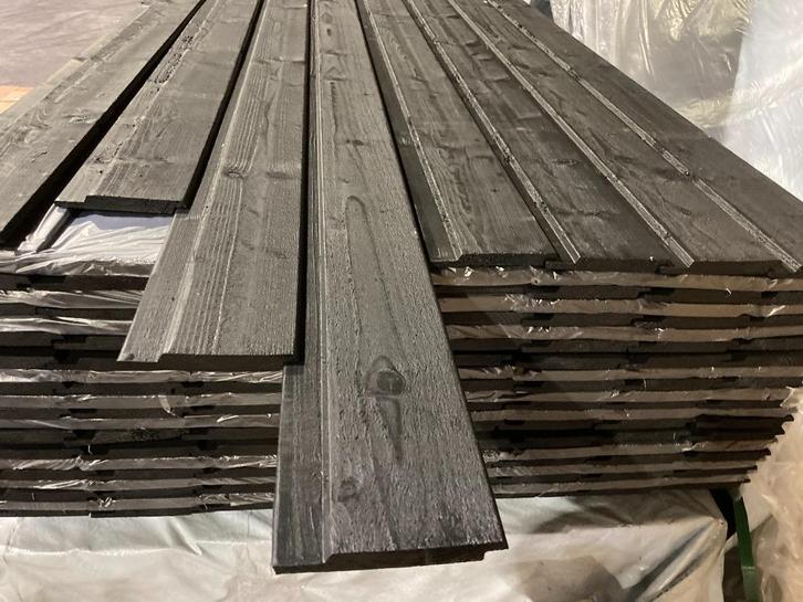 zwart geveldelen-channelsiding-rabatdelen-schutting-tuihuis, Tuin en Terras, Palen, Balken en Planken, Nieuw, Planken, 250 cm of meer