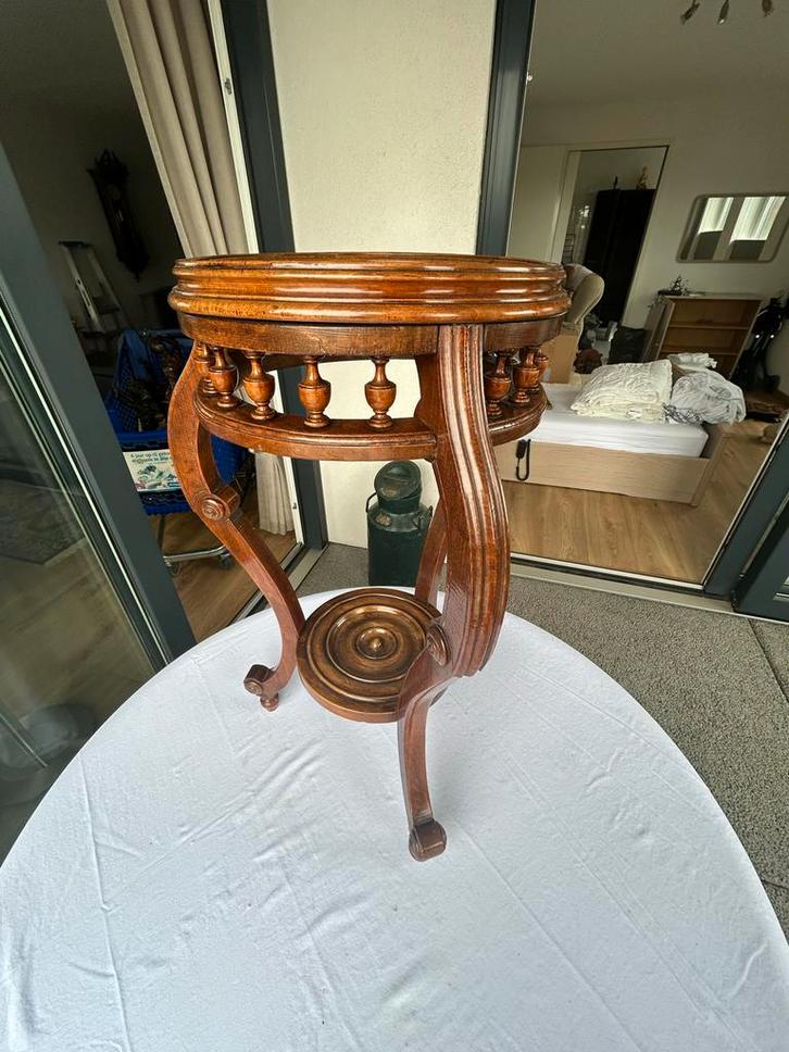 Houten bijzettafel met marmeren blad, Antiek en Kunst, Antiek | Meubels | Tafels, Ophalen