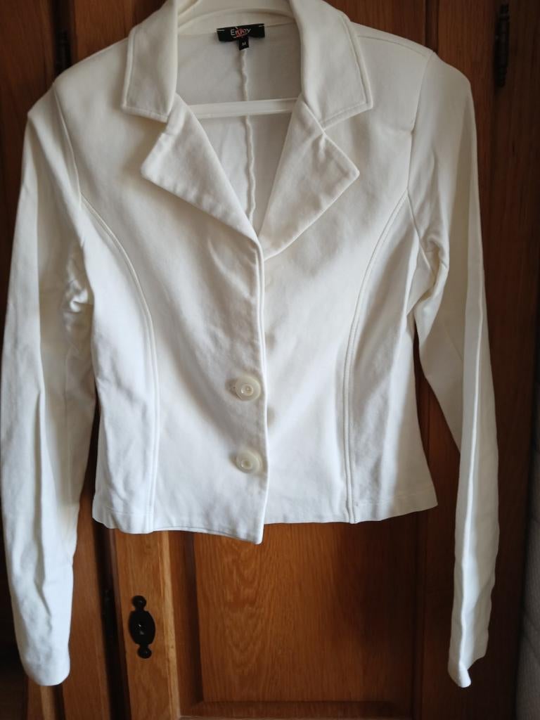 Praxhtig ecru jasje van Enjoy in maat M., Kleding | Dames, Jasjes, Kostuums en Pakken, Beige, Enjoy, Zo goed als nieuw, Jasje