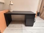 MALM Bureau 140x65 zwart/bruin, Huis en Inrichting, Ophalen, Gebruikt