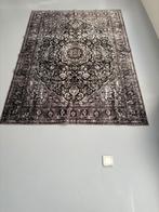 vloerkleed taupe grijs zwart en ecru print, Gebruikt, 150 tot 200 cm, 200 cm of meer, Ophalen of Verzenden