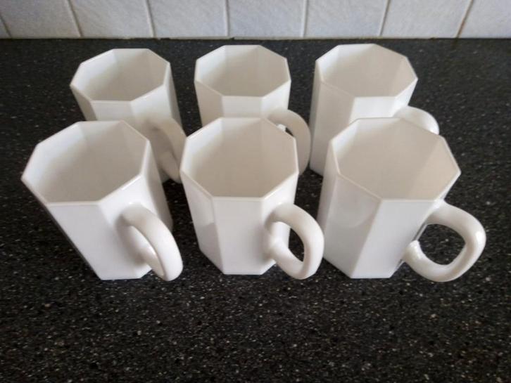 Arcoroc Octime Mokken - Vintage Jaren 80 - 6 stuks, Huis en Inrichting, Keuken | Servies, Zo goed als nieuw, Glas of Glazen, Overige stijlen