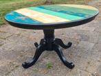 Grote ronde houten eettafel vintage India boothout stijl, Ophalen, Rond, Bohemian, Zo goed als nieuw