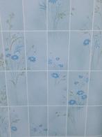 7245 blauw bloemen behang schuimvinyl badkamer vintage swiet, Huis en Inrichting, Stoffering | Behang, Ophalen of Verzenden, Minder dan 10 m²