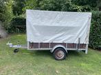aanhangwagen met huif ongeremd 257*132*150 cm hoog, Auto diversen, Aanhangers en Bagagewagens, Ophalen, Gebruikt