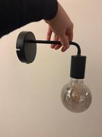 Muur lamp mat zwart exclusief LED filament, Huis en Inrichting, Lampen | Wandlampen, Ophalen, Zo goed als nieuw