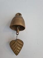 Bronzen bel met blad, Huis en Inrichting, Woonaccessoires | Overige, Ophalen of Verzenden, Gebruikt