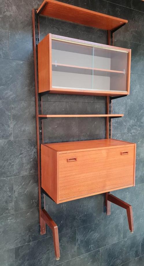 Prachtige retro vintage wandsysteem kast, Huis en Inrichting, Kasten | Stellingkasten, Gebruikt, Ophalen