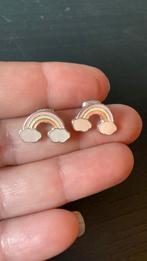 Zilveren oorknopjes - regenboog, Ophalen of Verzenden, Zo goed als nieuw, Zilver, Oorbellen