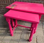 Bijzettafel Set van 2 - Roze, Minder dan 45 cm, Minder dan 55 cm, Gebruikt, Vierkant