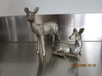 Zilver kleurige Kunststof Hertjes Staand ,Liggend, Ophalen of Verzenden, Gebruikt