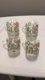 4 koffiekopjes met bloemendessin, Huis en Inrichting, Keuken | Servies, Ophalen of Verzenden, Zo goed als nieuw, Overige stijlen