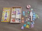 Magnetische houten aankleed pop met diverse kleren, Ophalen of Verzenden, Gebruikt