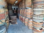 Eiken whiskeyvaten regenton bloembak, 150 liter of meer, Ophalen, Zo goed als nieuw, Hout