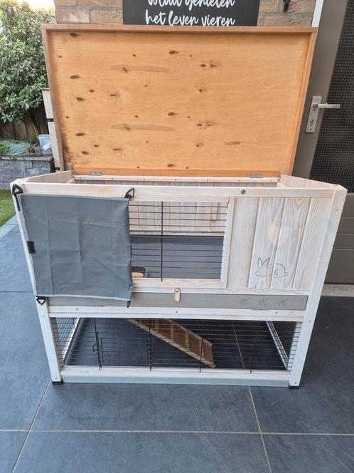 Konijnenhok en toebehoren, Dieren en Toebehoren, Knaagdieren en Konijnen | Hokken en Kooien, Gebruikt, Hok, 90 cm of meer, 110 cm of meer