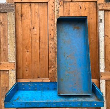 Wandschap schap metaal industrie Schaffer blauw SET PRIJS beschikbaar voor biedingen